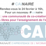 CAI : une communauté de co-création des ressources libres pour l’enseignement de l’informatique